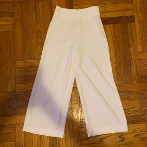 White Zara Wide Leg Pants